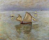 Fishing Boats at Pourville by Claude Monet